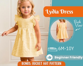 Dress Sewing Pattern for Kids, Dress Pattern, Kids Pattern, Summer Dress Pattern, Beginner Pattern, Sewing Pattern Toddlers, Baby Pattern