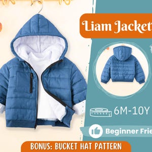 Jacket Sewing Pattern for Kids, Jacket Pattern, Kids Pattern, PDF Pattern, Beginner Pattern, Sewing Pattern Toddlers, Kids Jacket Pattern