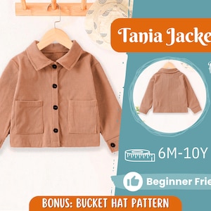 Jacket Sewing Pattern for Kids, Jacket Pattern, Kids Sewing Pattern, PDF Pattern, Beginner Pattern, Sewing Pattern Toddlers, Kids Pattern
