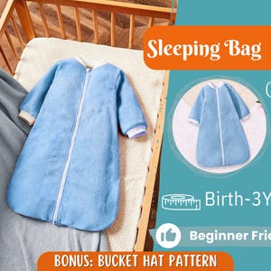 Naaipatroon slaapzak voor kinderen, patroon babyslaapzak, babypatroon, slaapzak, patroon voor beginners, naaipatroon peuters, pasgeboren