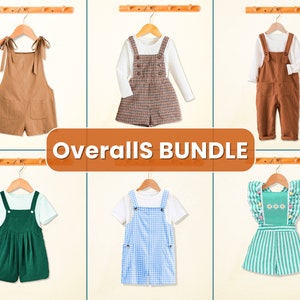 Overalls Bundle, Overalls Pattern, Sewing Patterns for Kids PDF, PDF Pattern, Romper Pattern, Kids Sewing Patterns, Kids Patterns