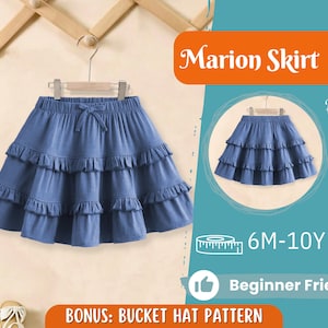 Skirt Sewing Pattern for Kids, Skirt Pattern, Kids Pattern, PDF Pattern, Beginner Pattern, Sewing Pattern Toddlers, Baby Pattern, Girl Skirt