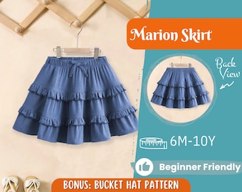 Skirt Sewing Pattern for Kids, Skirt Pattern, Kids Pattern, PDF Pattern, Beginner Pattern, Sewing Pattern Toddlers, Baby Pattern, Girl Skirt