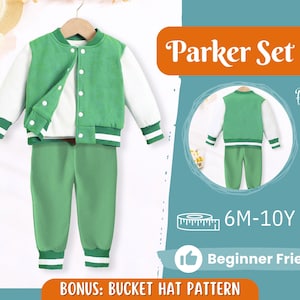 Patrón de sudadera y pantalón para niños, patrón de sudadera con capucha, patrón para niños, patrón en PDF, patrón para principiantes, patrón de costura para niños pequeños, patrón de pantalón