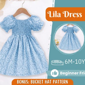 Dress Sewing Pattern for Kids, Dress Pattern, Kids Pattern, Summer Dress Pattern, Beginner Pattern, Sewing Pattern Toddlers, PDF Pattern