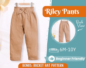 Pants Sewing Pattern for Kids, Elastic Waistband Pants Pattern, Kids Pattern, Baby Sewing Pattern, Beginner Pattern, Sewing Pattern Toddlers