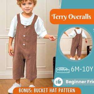 Overalls Sewing Pattern for Kids, Overalls Pattern, Kids Pattern, Jumpsuit Pattern, Beginner Pattern, Sewing Pattern Toddlers, Baby Pattern