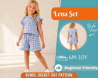 Patrón de top y shorts para niños, patrón de top, patrón para niños, patrón en PDF, patrón para principiantes, patrón de costura para niños pequeños, patrón de shorts, top fácil
