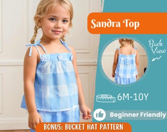 Top Sewing Pattern for Kids, Top Pattern, Kids Pattern, Girl Pattern, Beginner Pattern, Sewing Pattern Toddlers, PDF Pattern