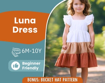 Dress Sewing Pattern for Kids, Dress Pattern, Kids Pattern, Summer Dress Pattern, Beginner Pattern, Sewing Pattern Toddlers, Baby Pattern