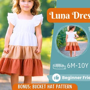 Dress Sewing Pattern for Kids, Dress Pattern, Kids Pattern, Summer Dress Pattern, Beginner Pattern, Sewing Pattern Toddlers, Baby Pattern
