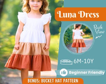Dress Sewing Pattern for Kids, Dress Pattern, Kids Pattern, Summer Dress Pattern, Beginner Pattern, Sewing Pattern Toddlers, Baby Pattern