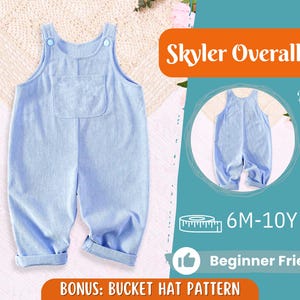 Overalls Sewing Pattern for Kids, Overalls Pattern, Kids Pattern, Jumpsuit Pattern, Beginner Pattern, Sewing Pattern Toddlers, Baby Pattern