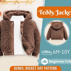 Jacket Sewing Pattern for Kids, Jacket Pattern, Kids Sewing Pattern, PDF Pattern, Beginner Pattern, Sewing Pattern Toddlers, Coat Pattern
