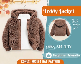 Jacket Sewing Pattern for Kids, Jacket Pattern, Kids Sewing Pattern, PDF Pattern, Beginner Pattern, Sewing Pattern Toddlers, Coat Pattern