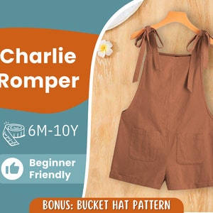 Romper Sewing Pattern for Kids, Romper Pattern, Kids Pattern, Overall Pattern, Beginner Pattern, Sewing Pattern Toddlers, Baby Pattern