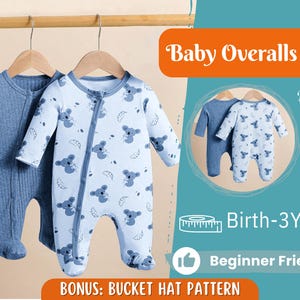 Baby Jumpsuit Sewing Pattern for Kids, Newborn Jumpsuit, Kids Pattern, PDF Pattern, Beginner Pattern, Sewing Pattern Toddlers, Kids Overalls