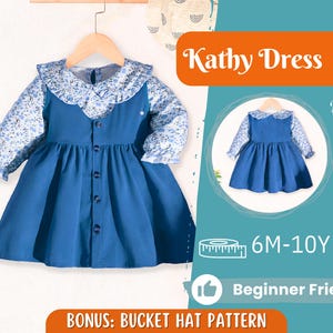 Dress Sewing Pattern for Kids, Dress Pattern, Kids Pattern, Girl Dress Pattern, Beginner Pattern, Sewing Pattern Toddlers, PDF Pattern
