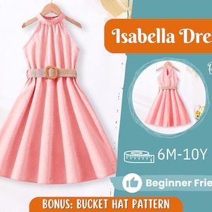 Dress Sewing Pattern for Kids, Dress Pattern, Kids Pattern, Summer Dress Pattern, Beginner Pattern, Sewing Pattern Toddlers, PDF Pattern
