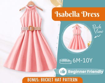 Dress Sewing Pattern for Kids, Dress Pattern, Kids Pattern, Summer Dress Pattern, Beginner Pattern, Sewing Pattern Toddlers, PDF Pattern
