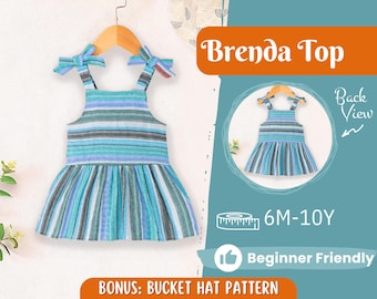 Top Sewing Pattern for Kids, Top Pattern, Kids Pattern, Girl Pattern, Beginner Pattern, Sewing Pattern Toddlers, PDF Pattern