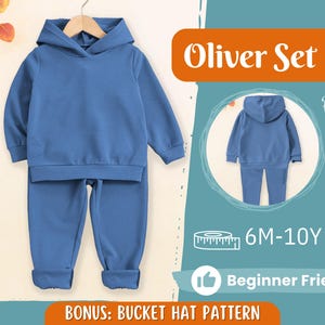Hoodie and Pants Pattern for Kids, Hoodie Pattern, Kids Pattern, PDF Pattern, Beginner Pattern, Sewing Pattern Toddlers, Pants Pattern