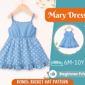 Dress Sewing Pattern for Kids, Dress Pattern, Kids Pattern, Summer Dress Pattern, Beginner Pattern, Sewing Pattern Toddlers, Baby Pattern