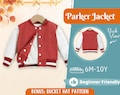 Jacket Sewing Pattern for Kids, Jacket Pattern, Kids Sewing Pattern, PDF Pattern, Beginner Pattern, Sewing Pattern Toddlers, Bomber Pattern