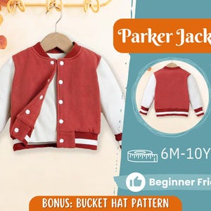 Jacket Sewing Pattern for Kids, Jacket Pattern, Kids Sewing Pattern, PDF Pattern, Beginner Pattern, Sewing Pattern Toddlers, Bomber Pattern