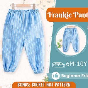 Pants Sewing Pattern for Kids, Elastic Waistband Pants Pattern, Kids Pattern, Baby Sewing Pattern, Beginner Pattern, Sewing Pattern Toddlers