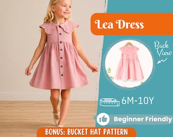 Dress Sewing Pattern for Kids, Dress Pattern, Kids Pattern, Girl Dress Pattern, Beginner Pattern, Sewing Pattern Toddlers, PDF Pattern