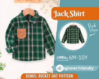 Shirt Sewing Pattern for Kids, Boy's Shirt Pattern, Kids Pattern, PDF Pattern, Beginner Pattern, Sewing Pattern Toddlers, Kids Shirt Pattern