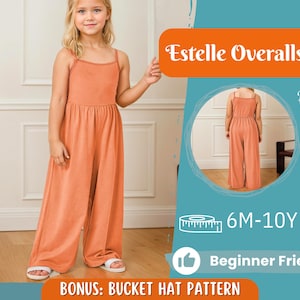 Overalls Sewing Pattern for Kids, Overalls Pattern, Kids Pattern, Jumpsuit Pattern, Beginner Pattern, Sewing Pattern Toddlers, Baby Pattern