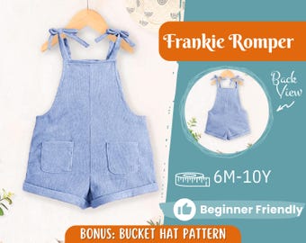 Romper Sewing Pattern for Kids, Romper Pattern, Kids Pattern, Overalls Pattern, Beginner Pattern, Sewing Pattern Toddlers, Baby Pattern