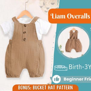 Overalls Sewing Pattern for Kids, Overalls Pattern, Kids Pattern, Jumpsuit Pattern, Beginner Pattern, Sewing Pattern Toddlers, Baby Pattern