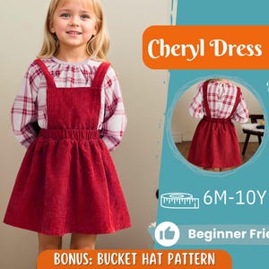 Dress Sewing Pattern for Kids, Dress Pattern, Kids Pattern, Overall Dress Pattern, Beginner Pattern, Sewing Pattern Toddlers, Baby Pattern