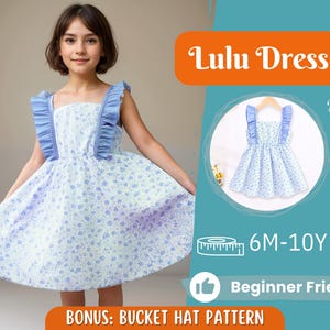 Dress Sewing Pattern for Kids, Dress Pattern, Kids Pattern, Summer Dress Pattern, Beginner Pattern, Sewing Pattern Toddlers, Baby Pattern