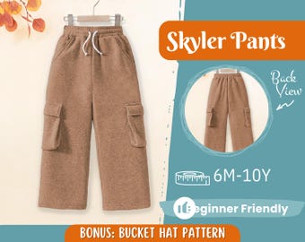 Cargo Joggers Sewing Pattern for Kids, Pants Pattern, Kids Pattern, Joggers Pattern, Beginner Pattern, Sewing Pattern Toddlers, PDF Pattern