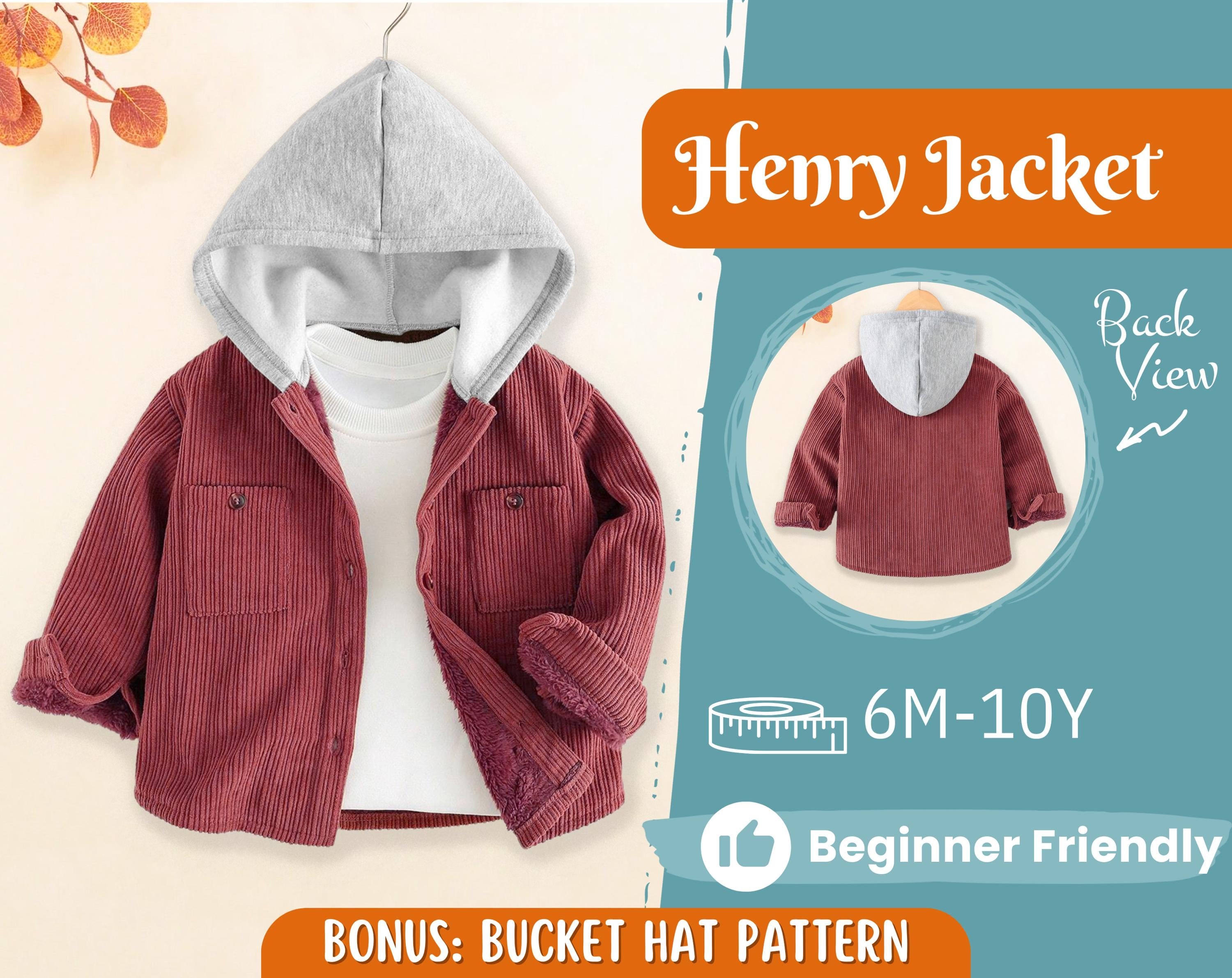 Jacket Sewing Pattern for Kids, Jacket Pattern, Kids Pattern, PDF Pattern, Beginner Pattern, Sewing Pattern Toddlers, Kids Jacket Pattern