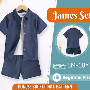 Shirt and Shorts Pattern for Kids, Shirt Pattern, Kids Pattern, PDF Pattern, Beginner Pattern, Sewing Pattern Toddlers, Shorts Pattern