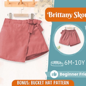 Skort Sewing Pattern for Kids, Skort Pattern, Kids Pattern, PDF Pattern, Beginner Pattern, Sewing Pattern Toddlers, Baby Pattern, Girl Skirt