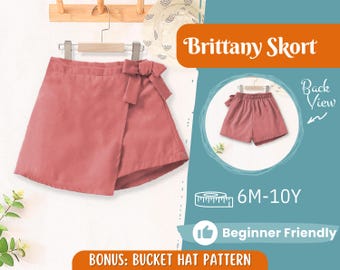 Skort Sewing Pattern for Kids, Skort Pattern, Kids Pattern, PDF Pattern, Beginner Pattern, Sewing Pattern Toddlers, Baby Pattern, Girl Skirt
