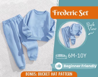 Hoodie und Hosen Schnittmuster für Kinder, Hoodie Schnittmuster, Kinder Schnittmuster, PDF Schnittmuster, Anfänger Schnittmuster, Nähanleitung und Hosen Schnittmuster