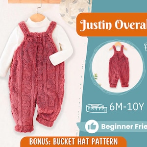 Overalls Sewing Pattern for Kids, Overalls Pattern, Kids Pattern, Jumpsuit Pattern, Beginner Pattern, Sewing Pattern Toddlers, PDF Pattern