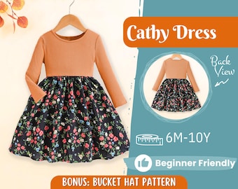 Dress Sewing Pattern for Kids, Dress Pattern, Kids Pattern, PDF Pattern, Beginner Pattern, Sewing Pattern Toddlers, Kids Sewing Pattern