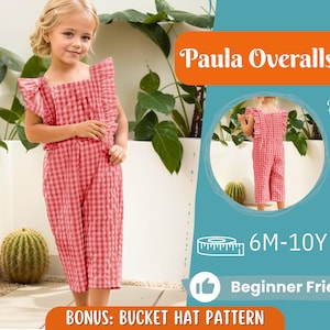Overalls Sewing Pattern for Kids, Overalls Pattern, Kids Pattern, Jumpsuit Pattern, Beginner Pattern, Sewing Pattern Toddlers, PDF Pattern