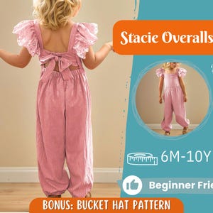 Overalls Sewing Pattern for Kids, Overalls Pattern, Kids Pattern, Jumpsuit Pattern, Beginner Pattern, Sewing Pattern Toddlers, PDF Pattern