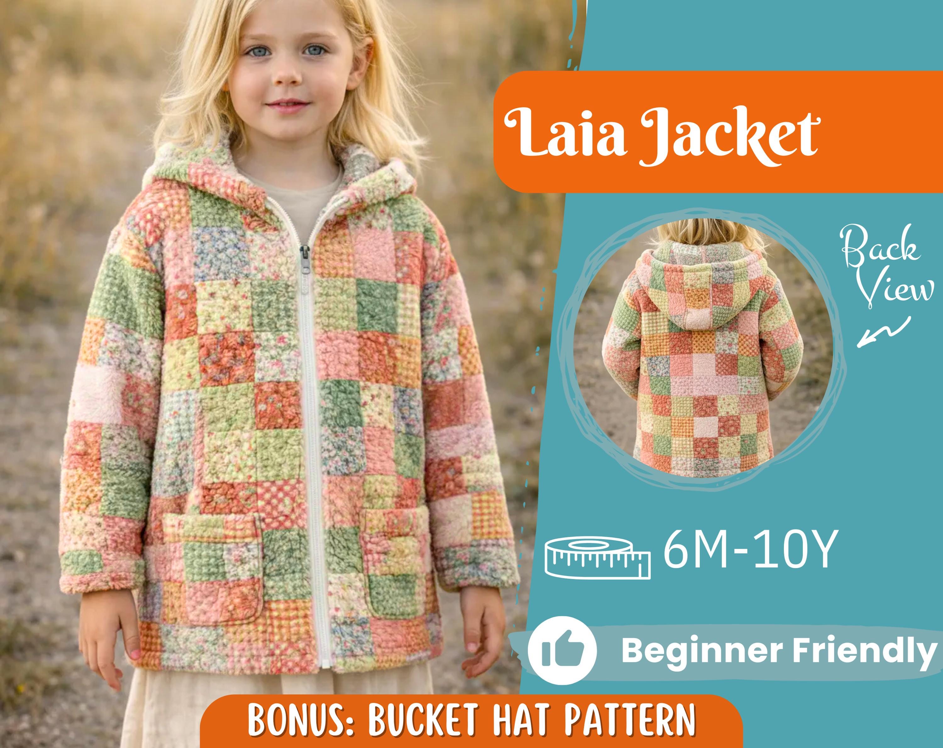 Kids Coloth Pattern Coat Sewing Pattern for Kids, Girl Coat Pattern, Kids Pattern, PDF ...