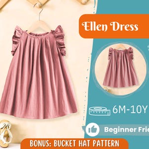 Dress Sewing Pattern for Kids, Dress Pattern, Kids Pattern, Summer Dress Pattern, Beginner Pattern, Sewing Pattern Toddlers, Baby Pattern