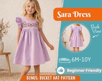 Dress Sewing Pattern for Kids, Dress Pattern, Kids Pattern, Summer Dress Pattern, Beginner Pattern, Sewing Pattern Toddlers, Baby Pattern